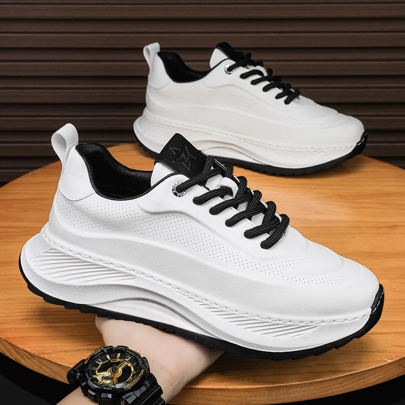 Elevate Your Style with Men's Thick-Soled Breathable Sports Sneakers - Perfect for Casual Days and Active Adventures!