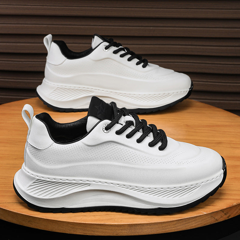 Elevate Your Style with Men's Thick-Soled Breathable Sports Sneakers - Perfect for Casual Days and Active Adventures!