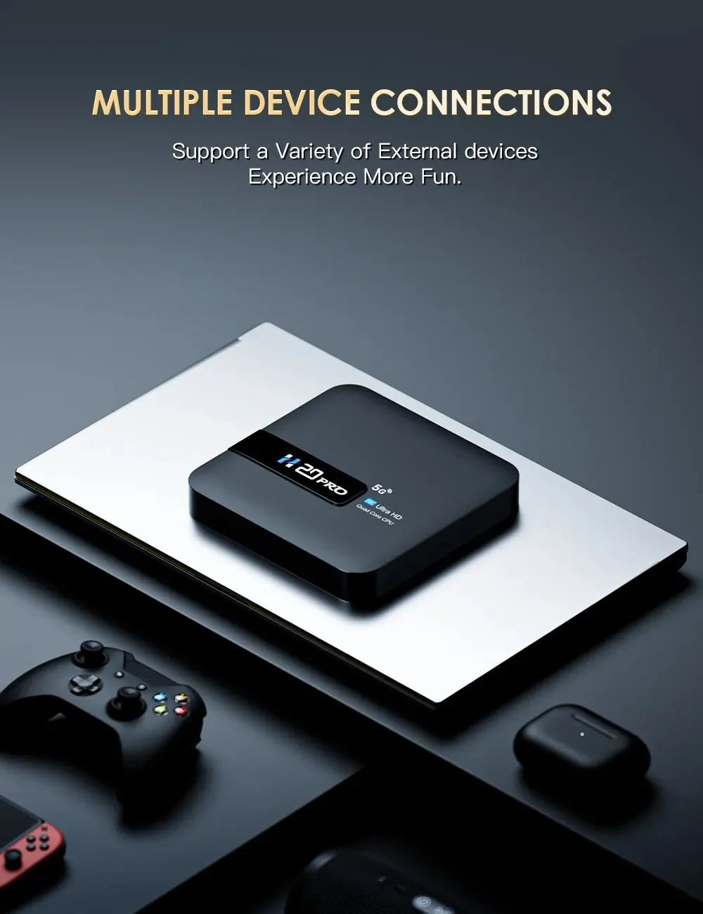 TOPSION H20PRO Smart TV Box Android 14.0 con Asistente de Voz