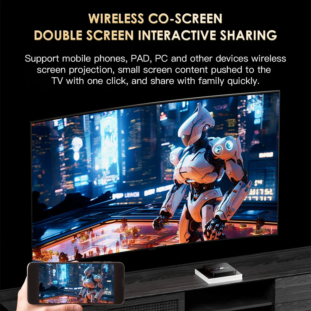 TOPSION H20PRO Smart TV Box Android 14.0 con Asistente de Voz