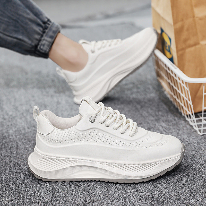 Elevate Your Style with Men's Thick-Soled Breathable Sports Sneakers - Perfect for Casual Days and Active Adventures!
